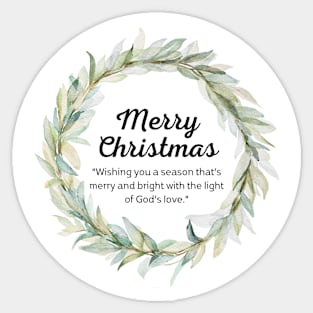 Merry Christmas Round Sticker 32 Sticker